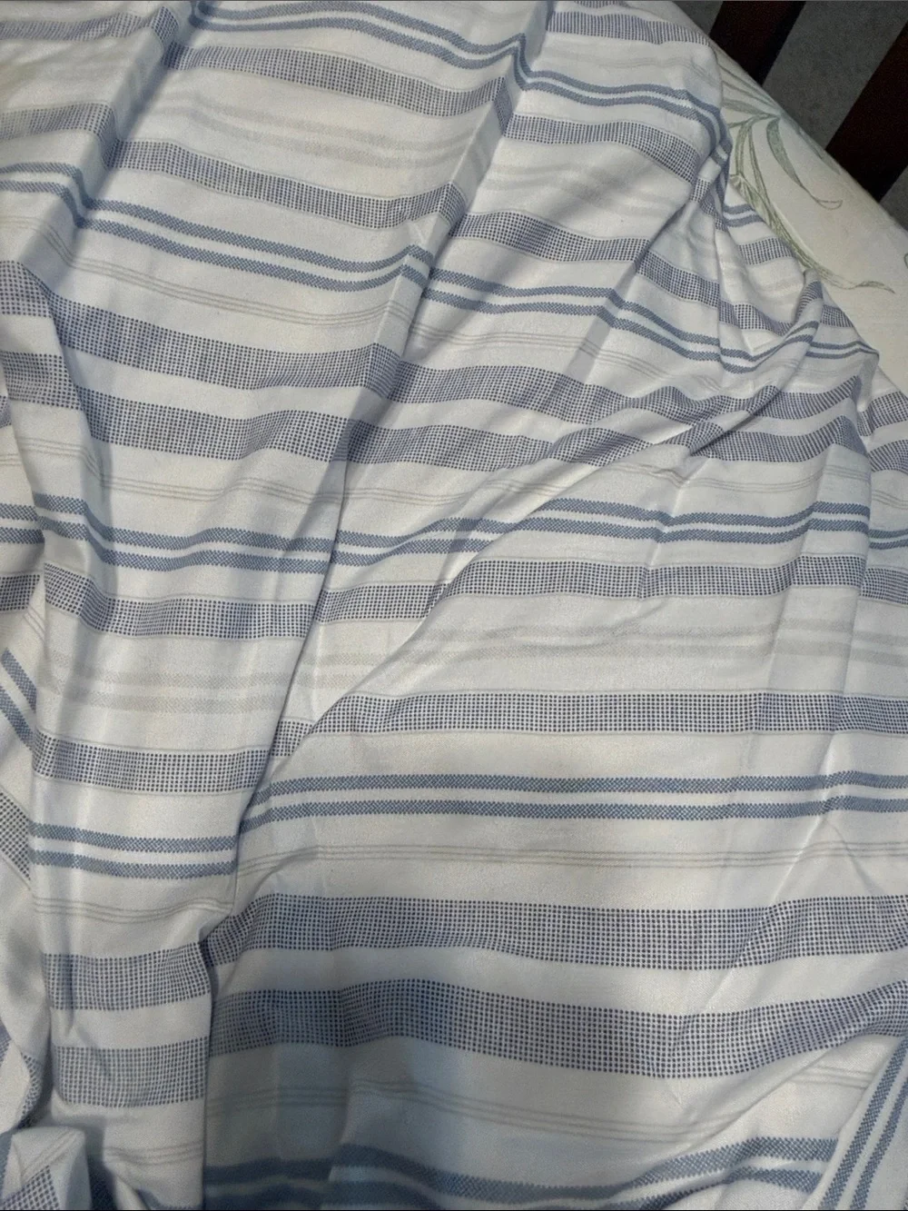 croft & barrow Light Blue Duvet with Blue and White Striped Sheets set of 2